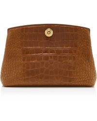 Liffner - Pushlock Croc-Effect Leather Pouch - Lyst