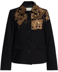Dries Van Noten - Bettsy Embellished Cotton-Corduroy Jacket - Lyst