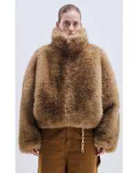 DARKPARK - Celine Faux Fur Aviator Bomber Coat - Lyst