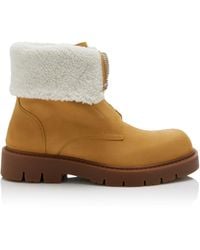 Bottega Veneta - Haddock Shearling-lined Nubuck Ankle Boots - Lyst