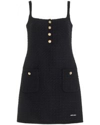 Miu Miu - Tweed Wool-blend Mini Dress - Lyst
