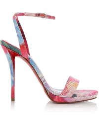 Christian Louboutin - Miss Z 120Mm Peony Crepe Sandals - Lyst