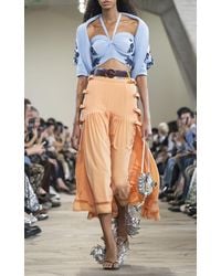 Rabanne - Gathered Silk-Blend Midi Skirt - Lyst
