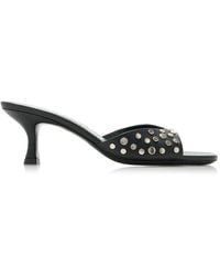 STAUD - Brigitte Studded Leather Mules - Lyst