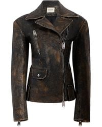 KHAITE - Catalina Distressed Leather Jacket - Lyst