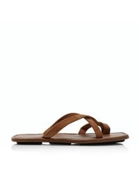 St. Agni - Soft Strap Suede Slide Sandals - Lyst