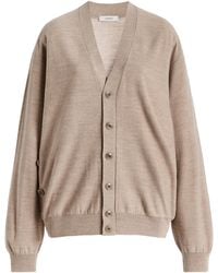 Lemaire - Relaxed Twisted Knit Cardigan - Lyst