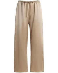 Leset - Barb Satin Cropped Drawstring Pants - Lyst