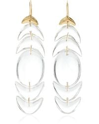 Ten Thousand Things - Double Peacock 18k Yellow Gold Crystal Earrings - Lyst