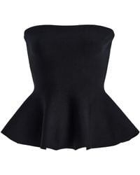 High Sport - Eric Wool Peplum Top - Lyst