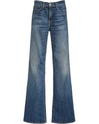 Nili Lotan Celia Stretch High-rise Flared-leg Jeans - Blue