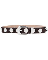 KHAITE - Benny Studded Suede Belt - Lyst