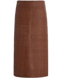 St. Agni - Woven Leather Skirt Exclusive - Lyst
