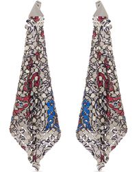 Rabanne - Crystal Mesh Aluminum Drop Earrings - Lyst