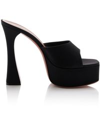 AMINA MUADDI - Dalida Satin Platform Sandals - Lyst