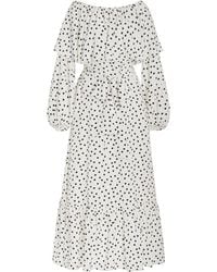 Franchise - Exclusive Mila Off-The-Shoulder Silk Crepe Maxi Dress - Lyst