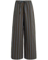 STAUD - Mateo Striped Cotton Pants - Lyst