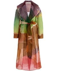 Ulla Johnson - Novalie Printed Silk Chiffon Coat - Lyst