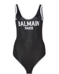 Balmain Logo Bodysuit - Black