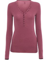 Chloé - Merino Wool Henley Top - Lyst