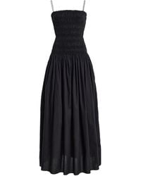 Matteau - Shirred Cotton Drop-Waist Maxi Dress - Lyst