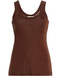 Lemaire - Ribbed Cotton Tank Top - Lyst