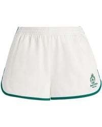 Sporty & Rich - Crown Cotton-Pique Tennis Shorts - Lyst