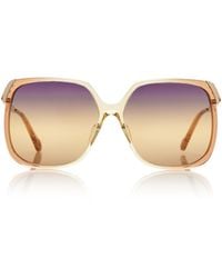 Chloé - Aly Square-Frame Acetate Sunglasses - Lyst