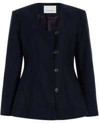House of Dagmar - Exclusive Collarless Wool-Blend Blazer - Lyst