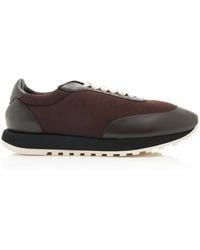 The Row - Owen Leather-Trimmed Mesh Sneakers - Lyst