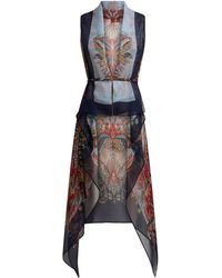 Etro - Printed Silk Foulard Vest - Lyst