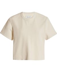 Les Tien - Daria Cropped Cotton T-shirt - Lyst