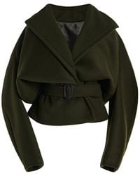 Stella McCartney - Brushed Wool Short Coat - Lyst