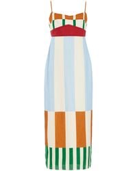 Cala De La Cruz - Exclusive Paloma Linen Midi Dress - Lyst