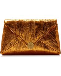 Dries Van Noten - Metallic Leather Clutch - Lyst
