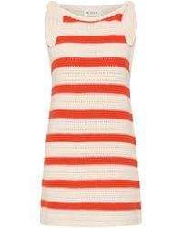 ROAME. - Manon Striped Knit Cotton Mini Dress - Lyst