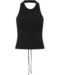 St. Agni - Organic-Cotton Halter Wrap Top - Lyst