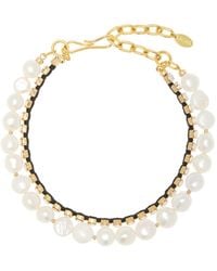 Lizzie Fortunato - Lagoon Ii Pearl, Crystal Necklace - Lyst