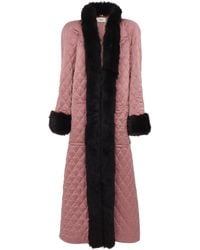 Chloé - Shearling-Trimmed Technical Satin Coat - Lyst
