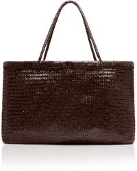 St. Agni - Wide Bagu Woven Leather Tote Bag - Lyst