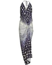 Silvia Tcherassi - Guadalupe Gathered Crepe Midi Dress - Lyst
