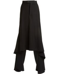 Balenciaga - Wool Godet Pant-skirt - Lyst