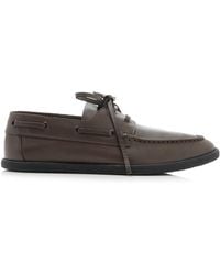 The Row - Novus Leather Boat Shoes - Lyst