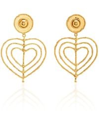 Sylvia Toledano Valentine Gold-plated Heart Earrings - Metallic
