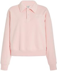 Sporty & Rich - Rizzoli Cropped Cotton Polo Sweatshirt - Lyst