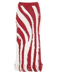 DIOTIMA - Roaring Intarsia Cotton Skirt - Lyst