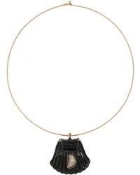 Dezso by Sara Beltran - Carved Capri Shell And Diamond Necklace - Lyst