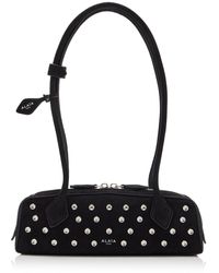 Alaïa - Exclusive Le Teckel Small Studded Suede Shoulder Bag - Lyst