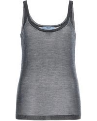 Prada - Cashmere-Silk Tank Top - Lyst