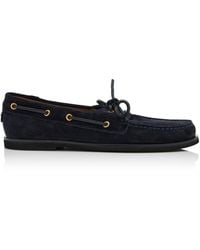 Gianvito Rossi - Vandèe Suede Boat Shoes - Lyst